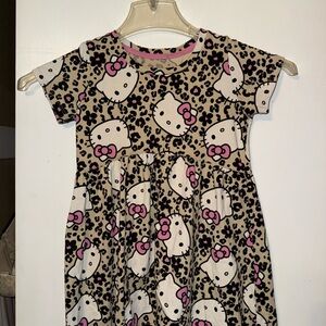 Hello Kitty Print Girls' Dress - Beige, Pink & Black size 5T pull over